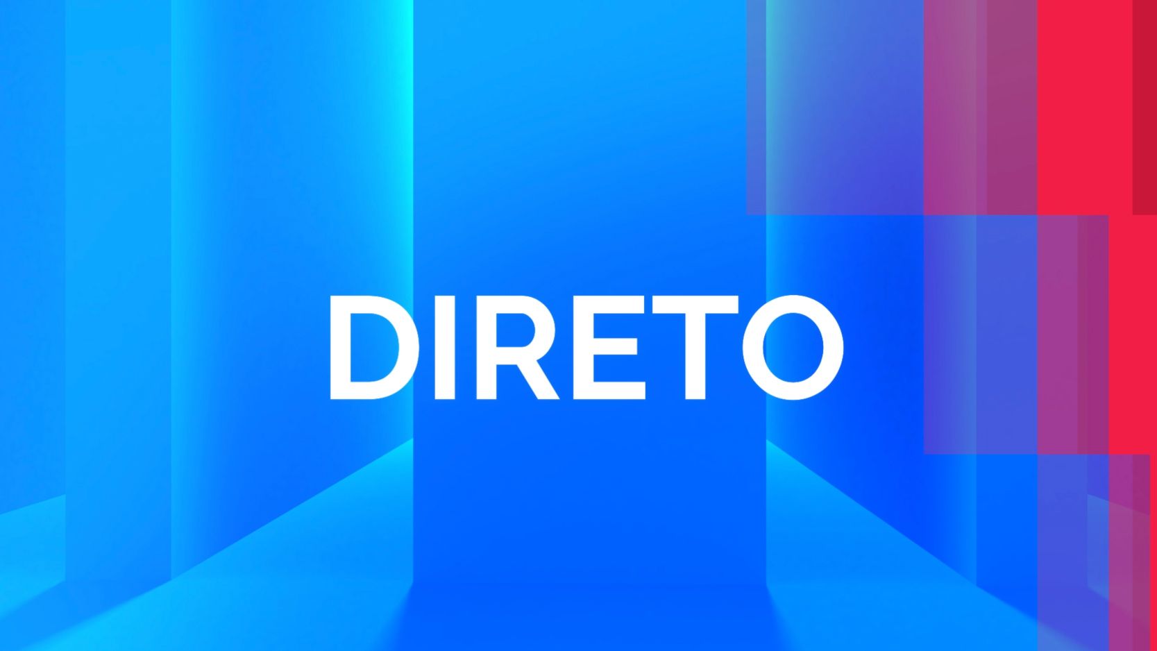 Live broadcast transition graphic for RTP, using bold blue wipe animation and clear branding for real-time coverage alerts.